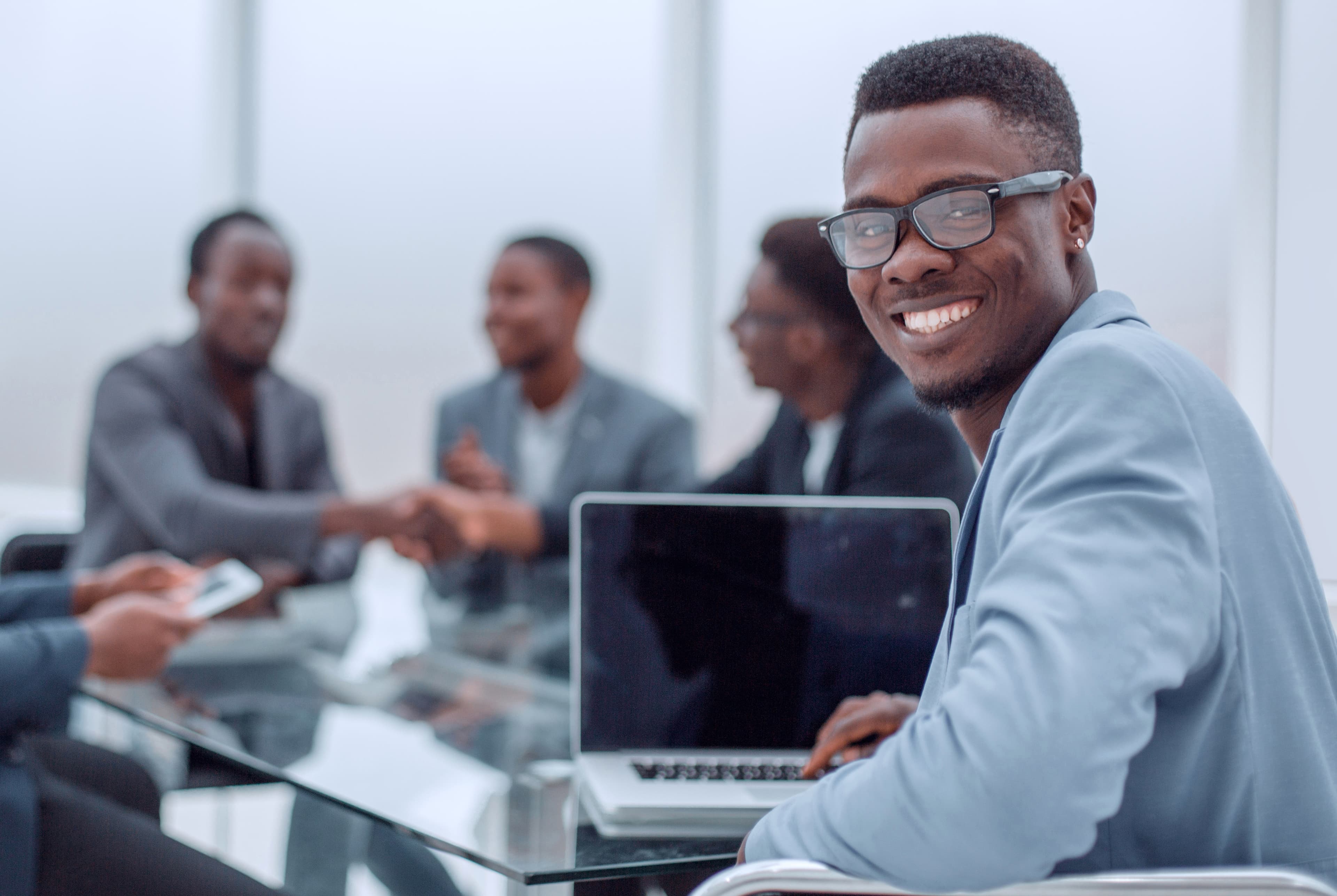 Produce for Lagos team member at his office desk.